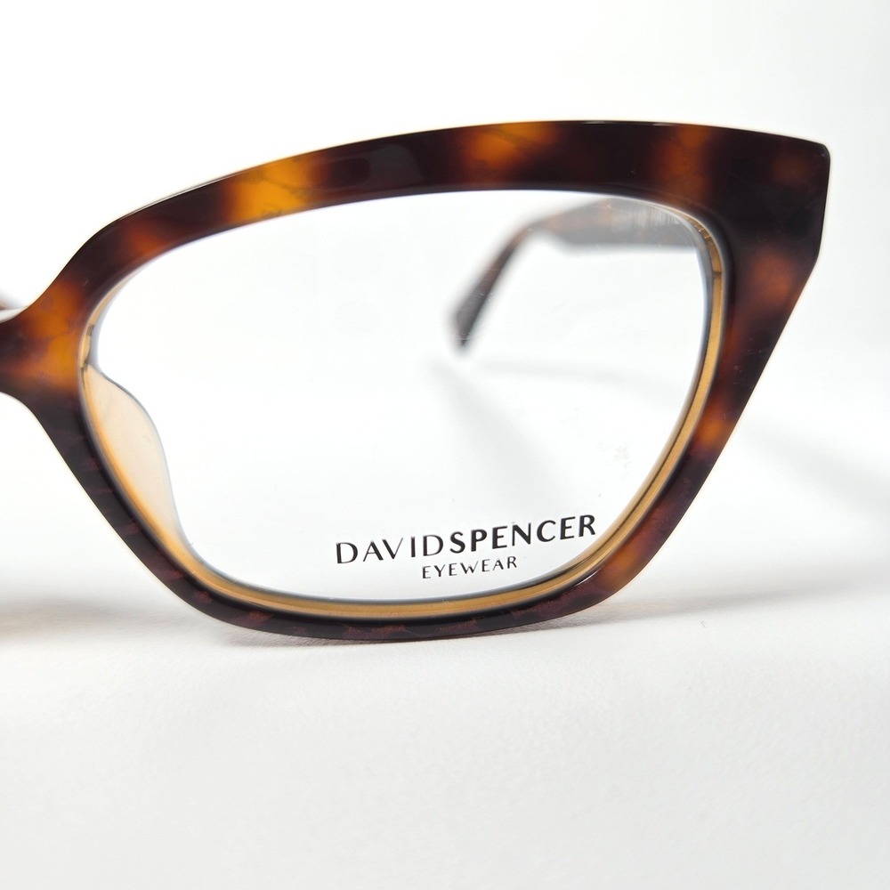 NEW David Spencer Eyewear HATTIE Tortoise Full Rim Cat Eye glasses Frames - Picture 2 of 10